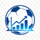 世界杯实时数据网官方Logo - 一个足球与数据图表的结合体